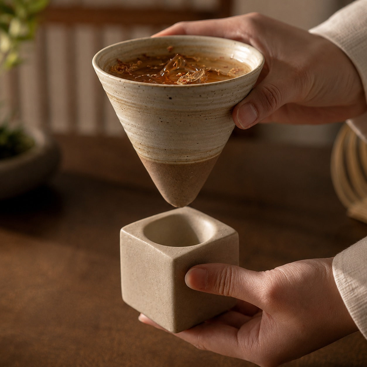 Loftora Wabi-Sabi Ceramic Cup – glaze detail