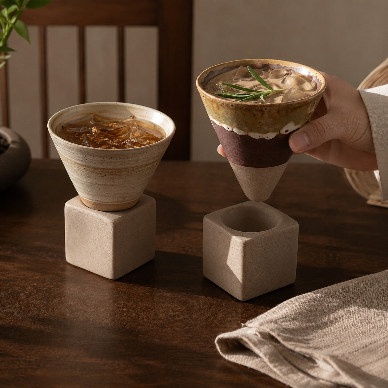 Loftora Wabi-Sabi Ceramic Cup – top view