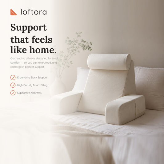 Loftora Wedge Reading Pillow – front view