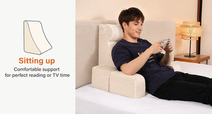 Loftora Wedge Reading Pillow – built-in armrests